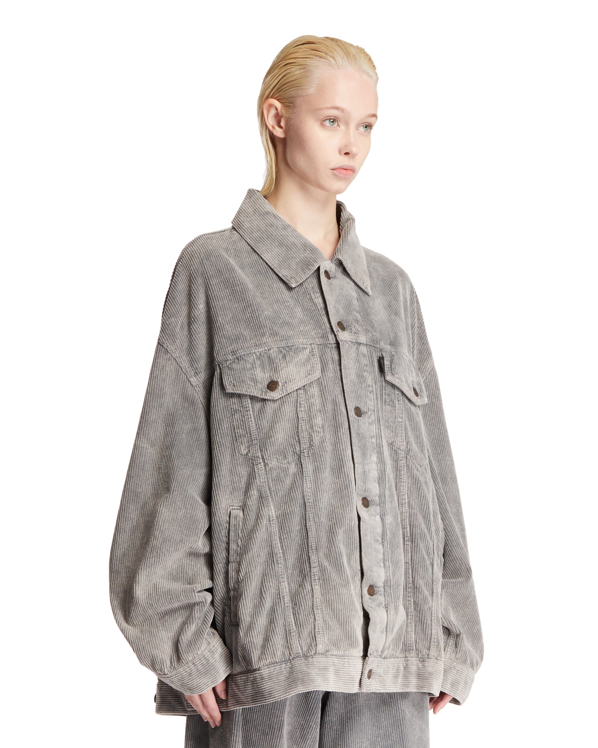 Gray Cotton Corduroy Jacket