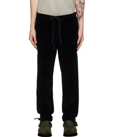 Greg Lauren Black Cord Lounge Pants