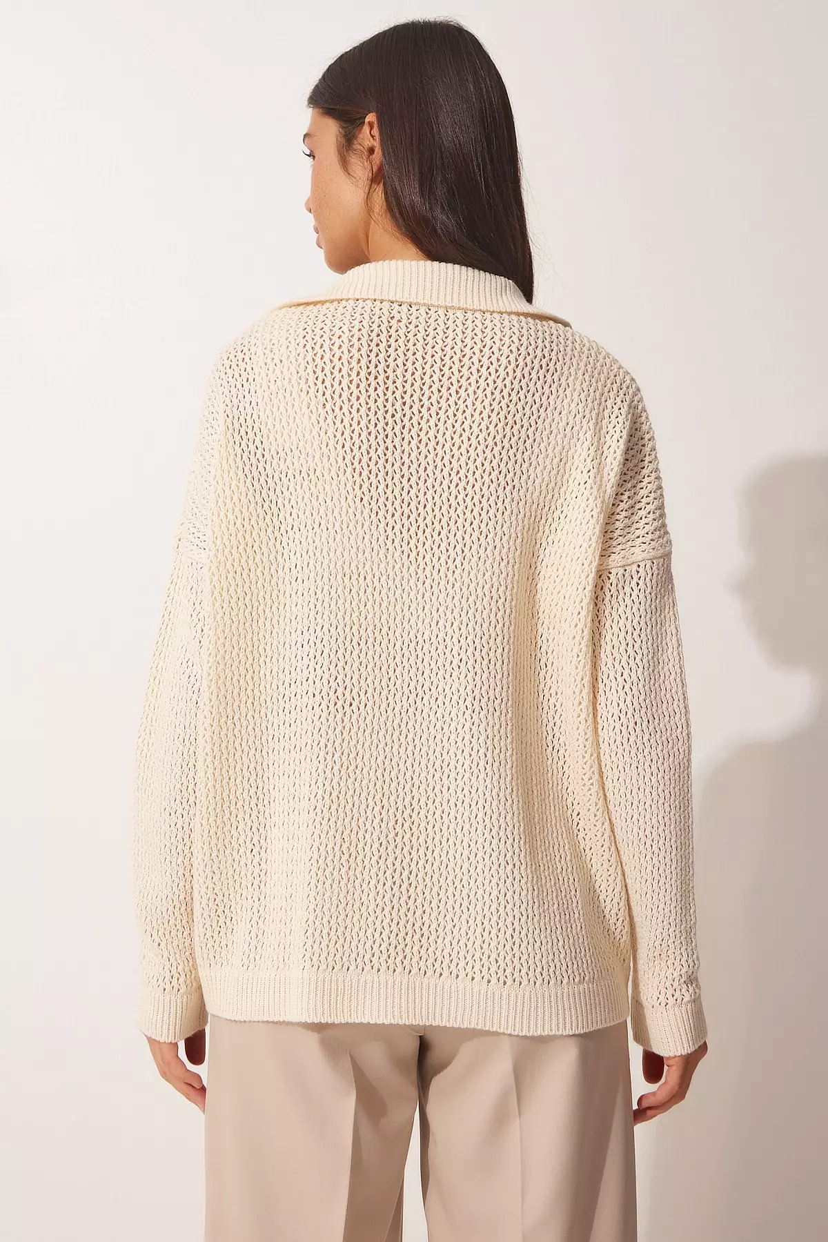 Happiness Istanbul Openwork Knit Sweater