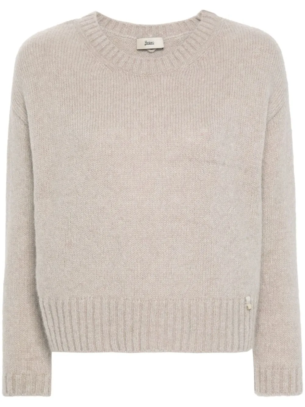 Herno logo-charm sweater - Neutrals