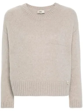 Herno logo-charm sweater - Neutrals