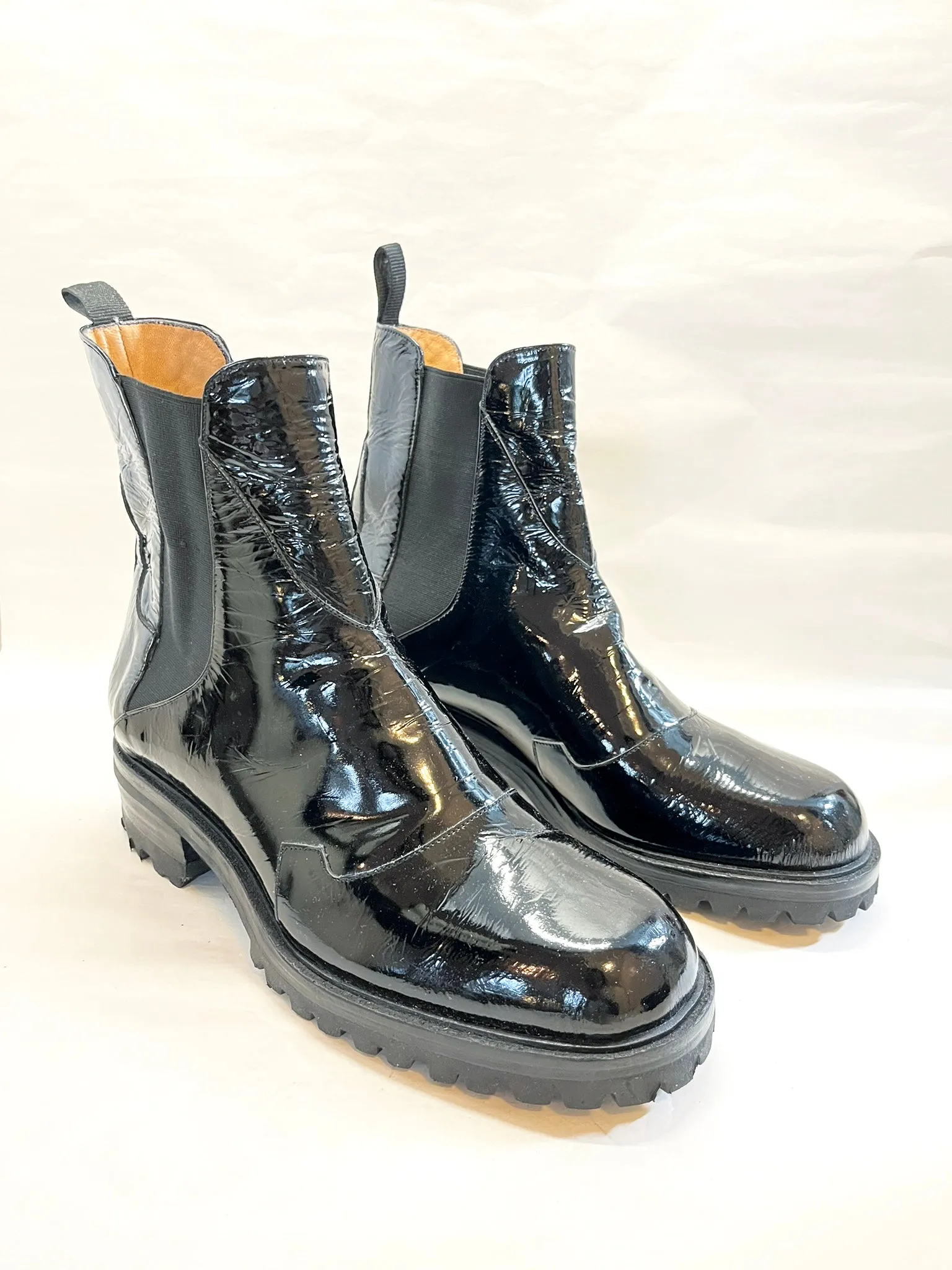 High Nerea Boot in Black Patent Size 40