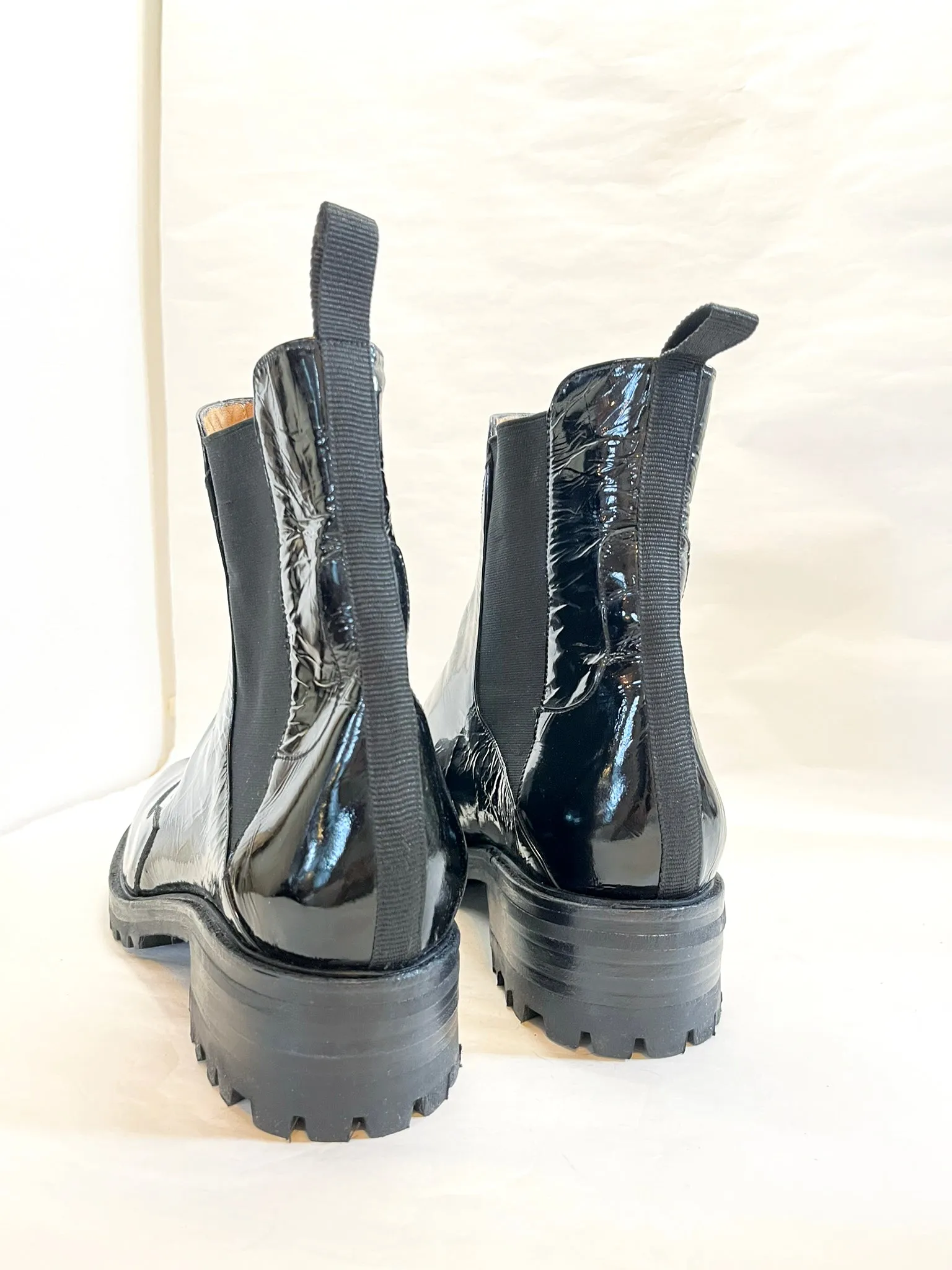 High Nerea Boot in Black Patent Size 40