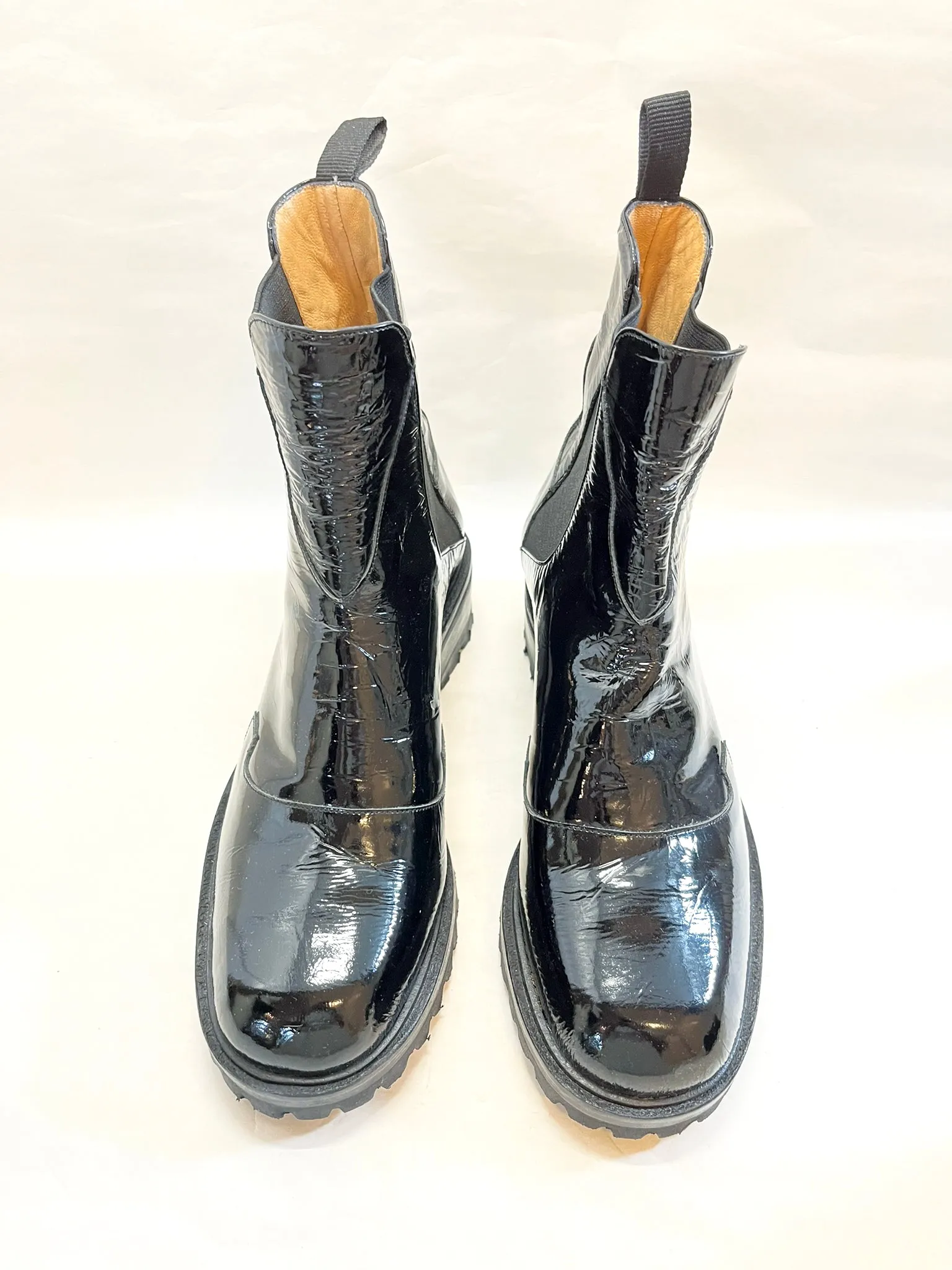 High Nerea Boot in Black Patent Size 40