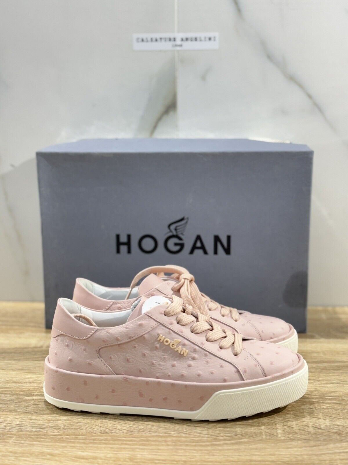 Hogan R320 Sneaker Donna Pelle Rosa Casual Hogan Woman 36.5