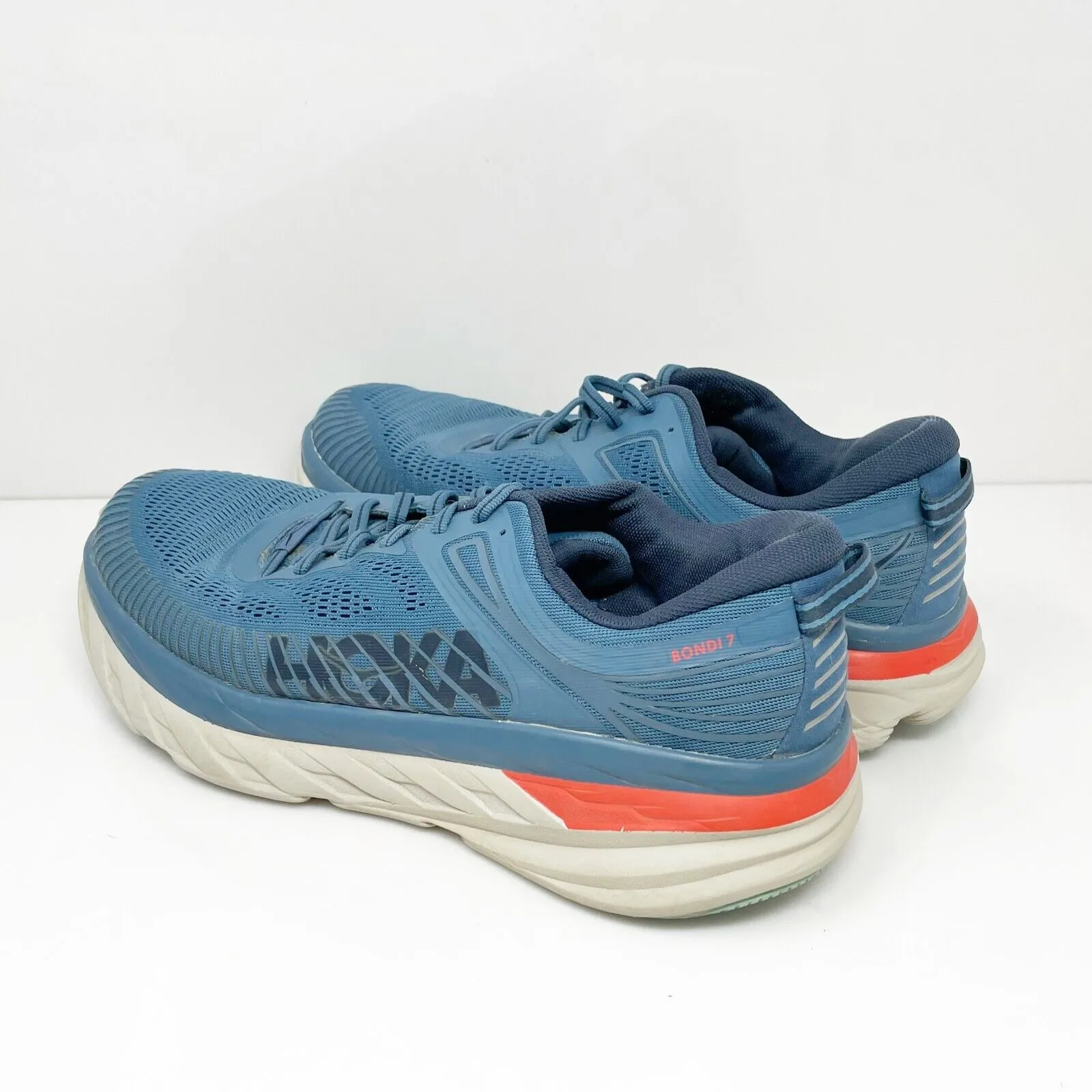 Hoka One One Mens Bondi 7 1110518 RTOS Blue Running Shoes Sneakers Size 10