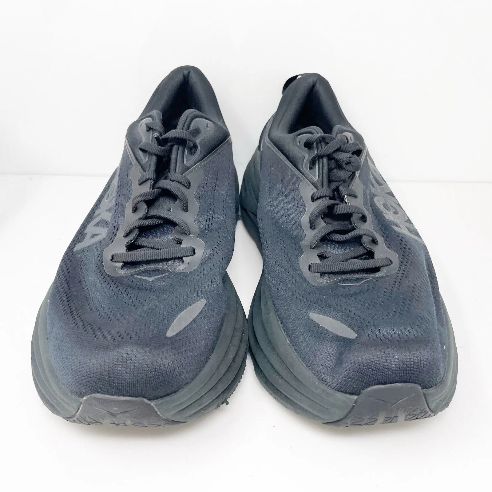 Hoka One One Mens Bondi 8 1127953 BBLC Black Running Shoes Sneakers Size 13 2E