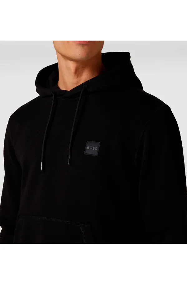 Hugo Boss Patch Wetalk Logo Hoodie Black