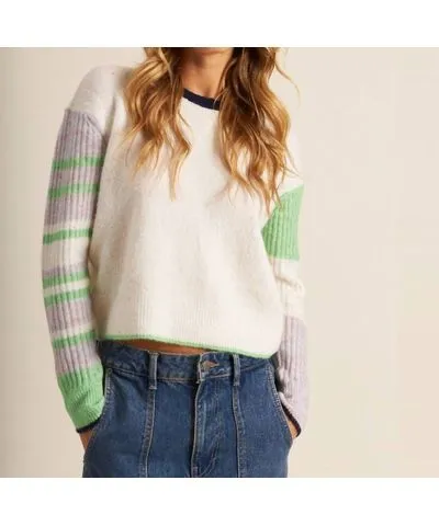 JOHN + JENN Patrice Crewneck Sweater In Meadow