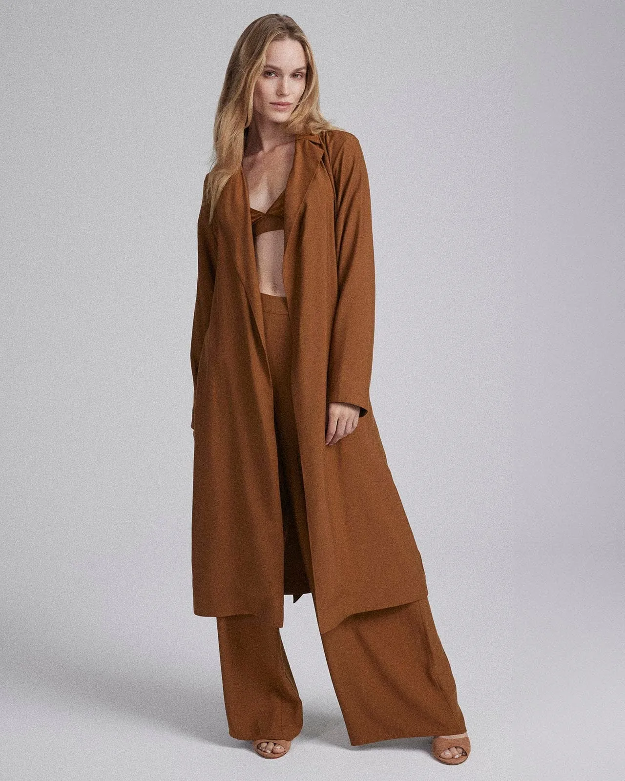 Kate Young x Splendid Cupro Wrap Coat