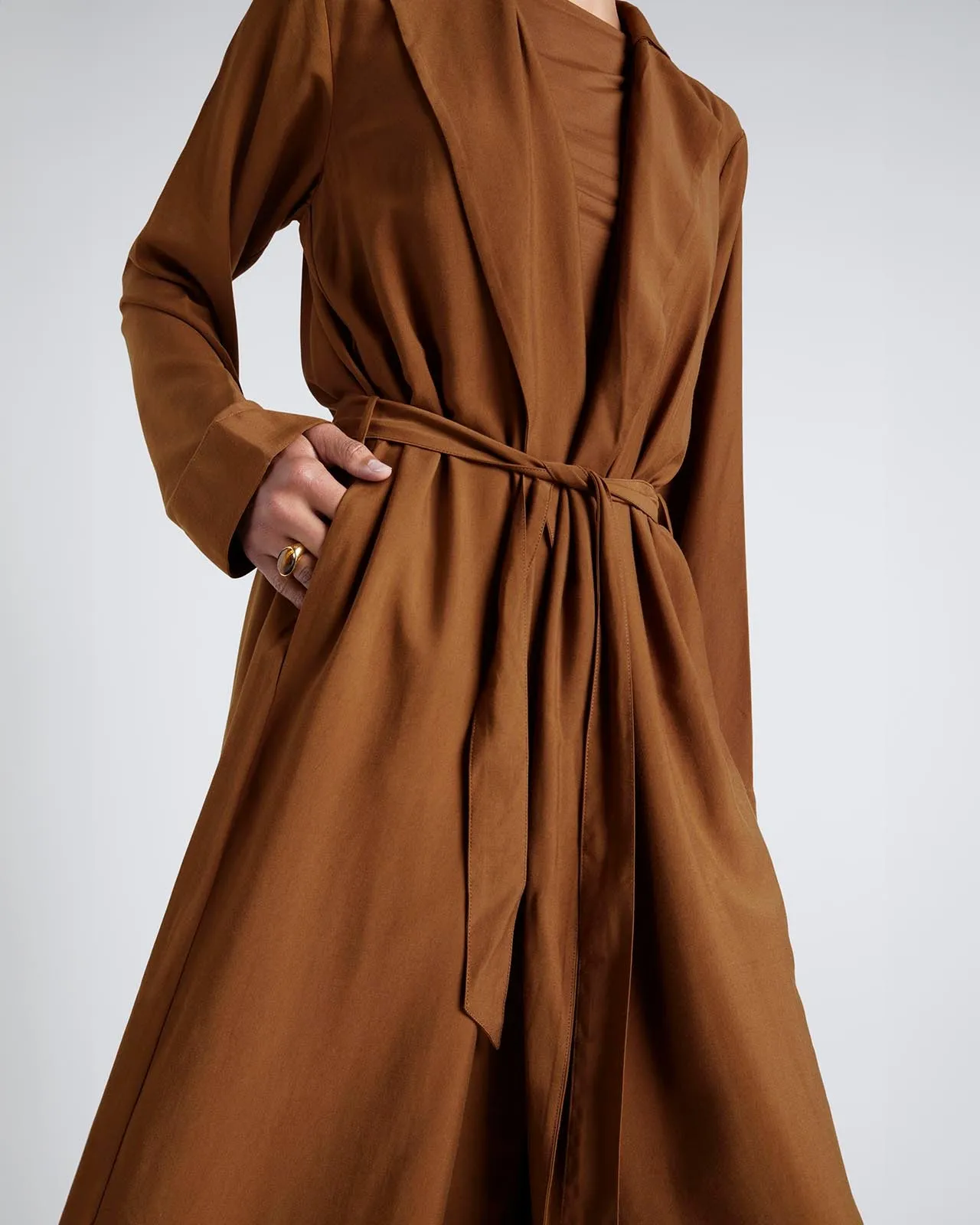 Kate Young x Splendid Cupro Wrap Coat