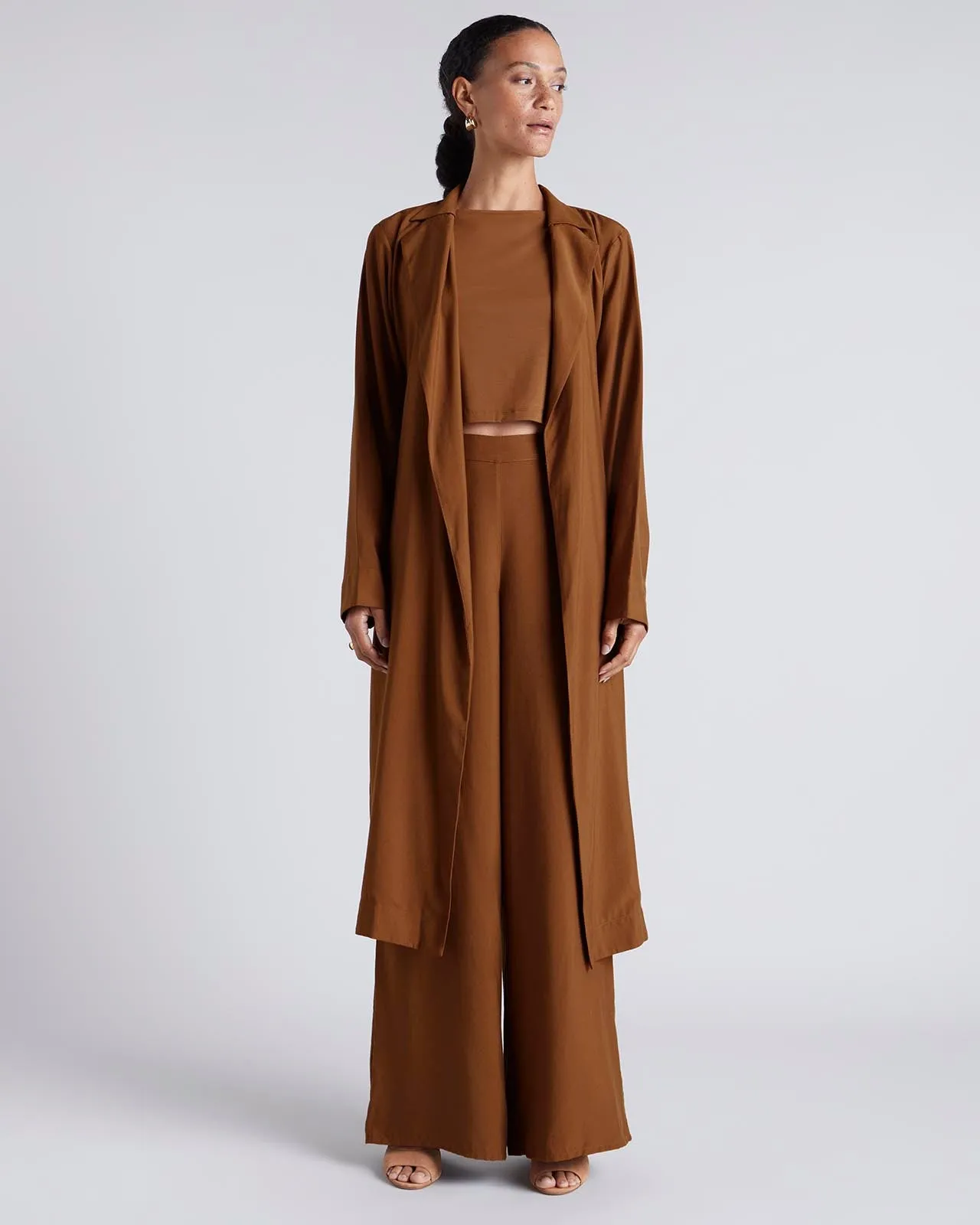 Kate Young x Splendid Cupro Wrap Coat