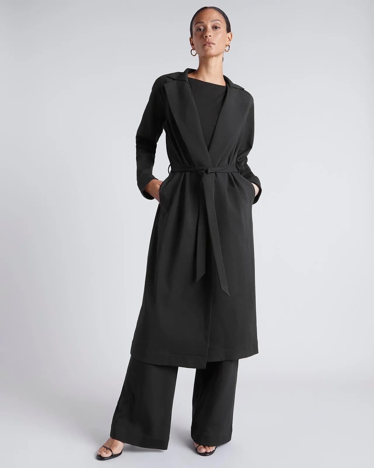 Kate Young x Splendid Wool Blend Wrap Coat