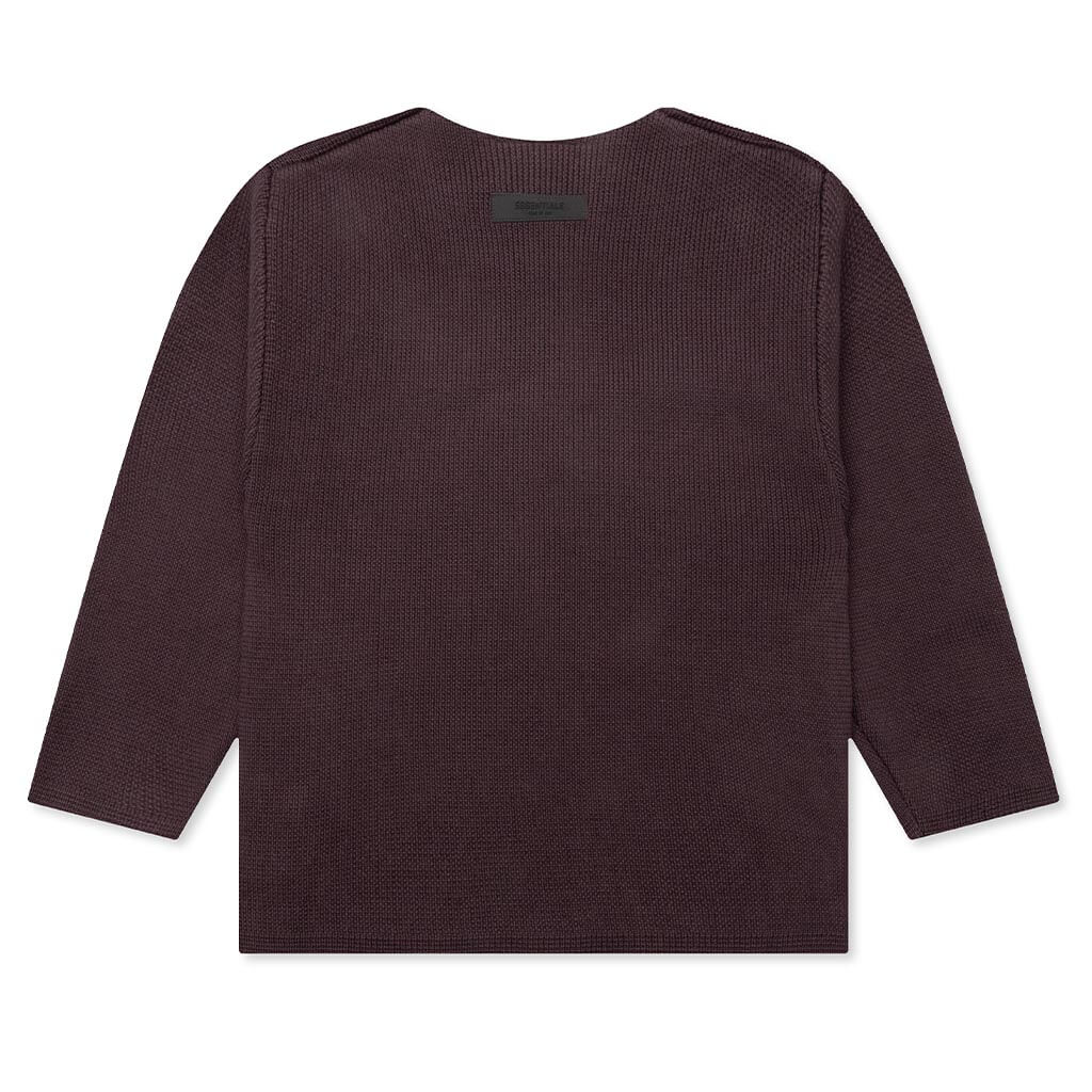 Kid's Raw Sweater - Plum