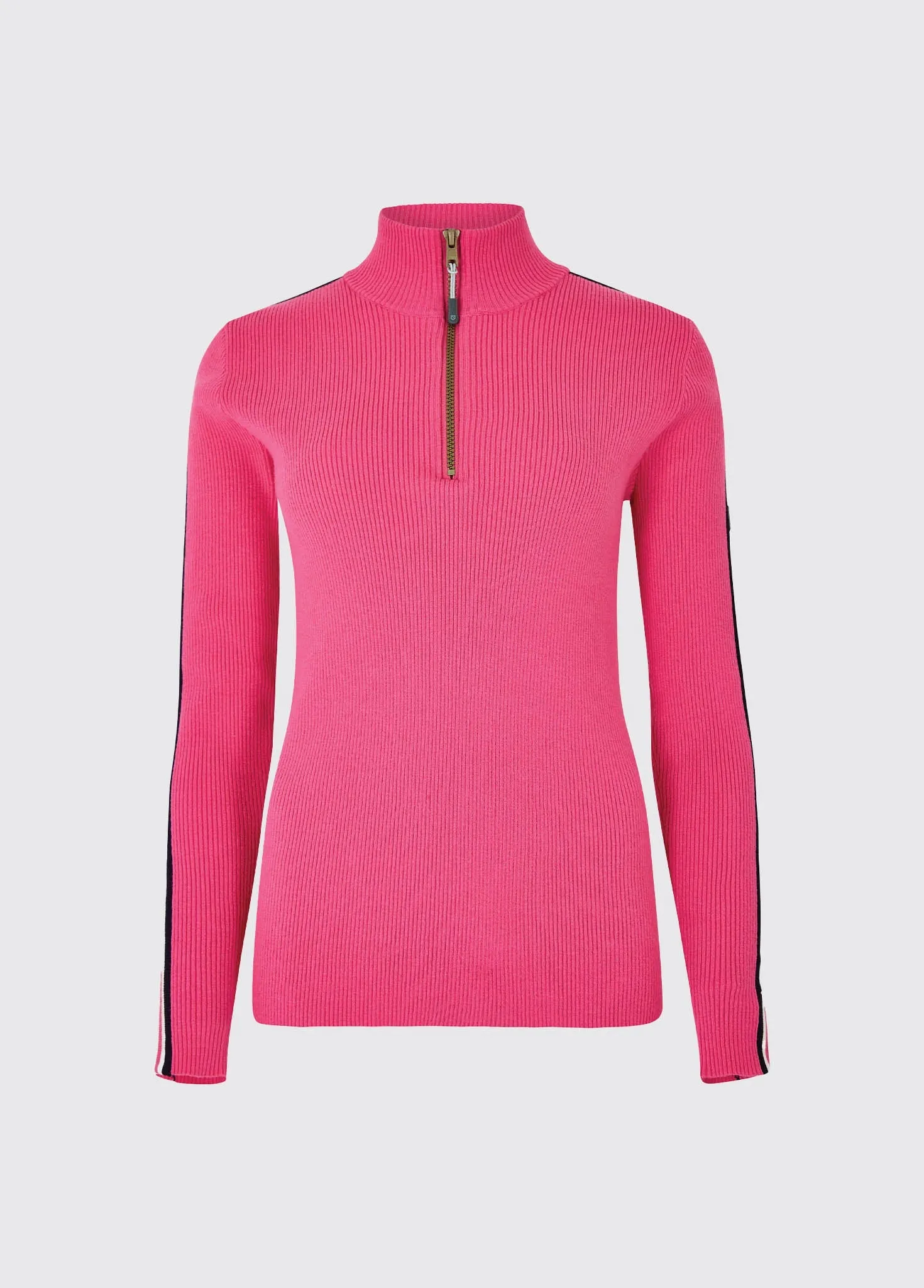 Killglass Zip Neck Sweater - Cerise