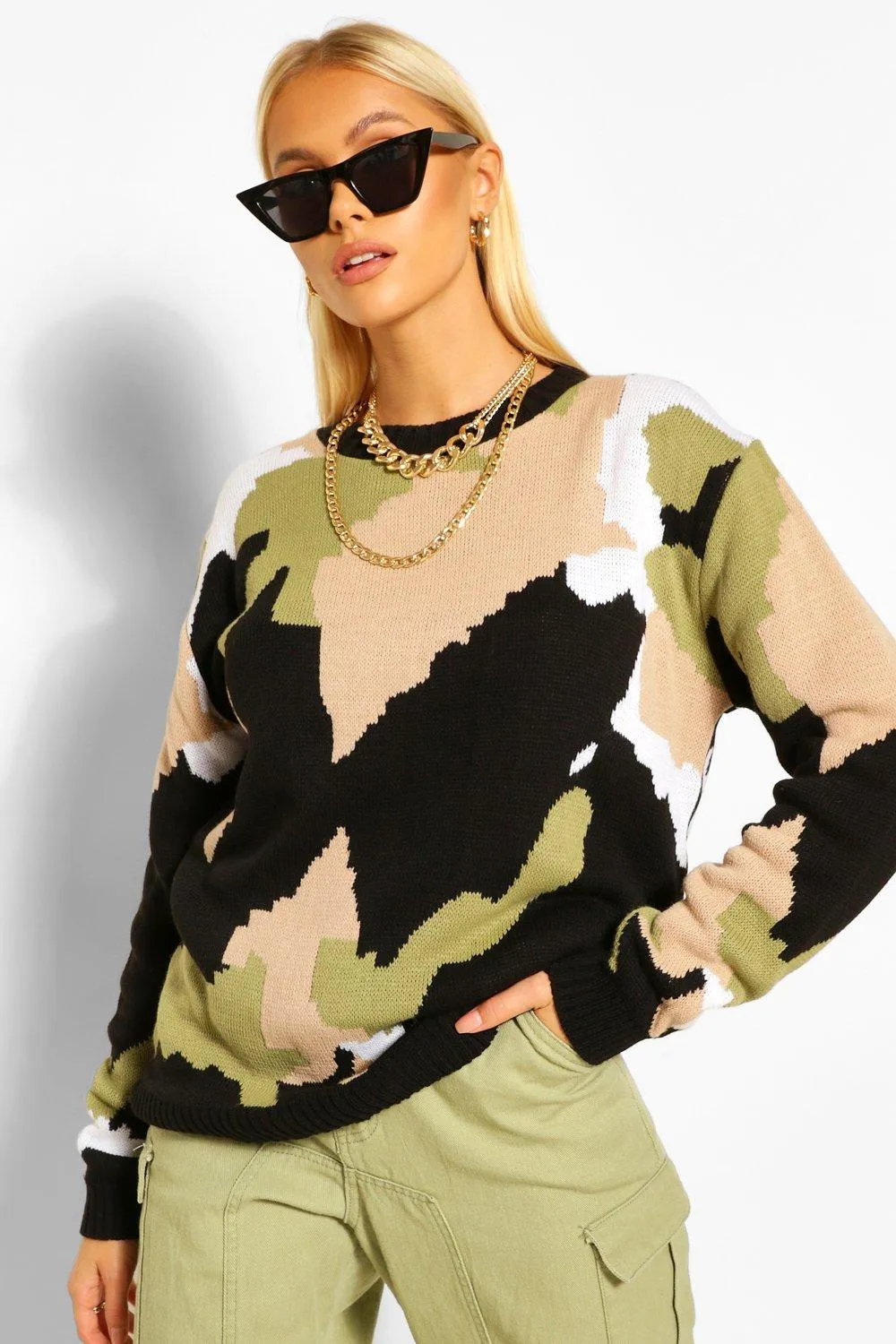 Knitted Camo Sweater