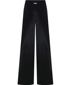 La Loune Women's Eva Black Satin Pants