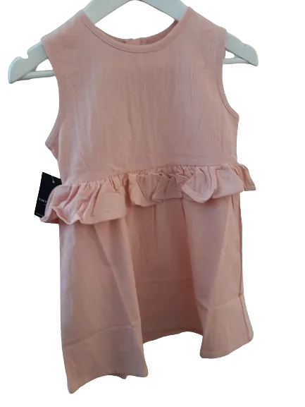 *Last One* Tiny Tribe Pink Peplum Dress - Size 7yr