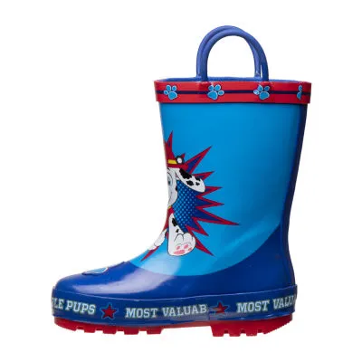 Little & Big  Boys Paw Patrol Boots Waterproof Flat Heel Rain Boots