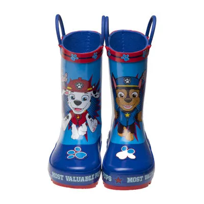 Little & Big  Boys Paw Patrol Boots Waterproof Flat Heel Rain Boots