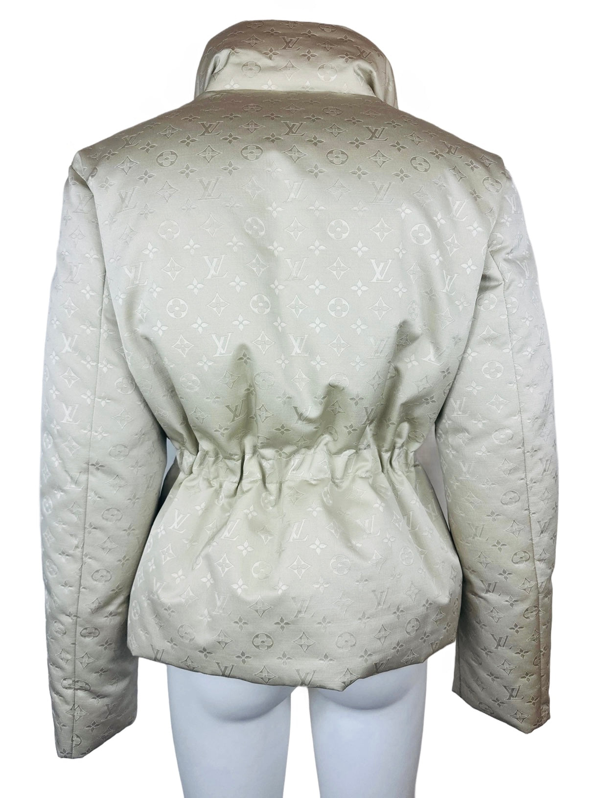 LOUIS VUITTON - PUFFER JACKET LOGO LV BEIGE SIZE 36 FR