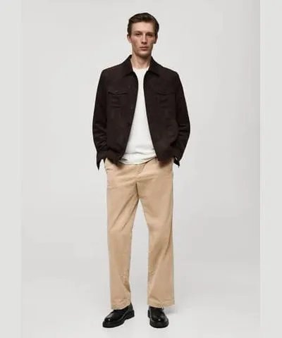 MANGO Corduroy straight-fit pants