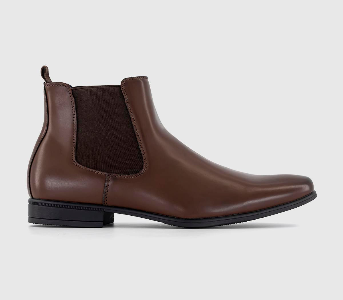 Mens Office Burnham Chelsea Boots Brown