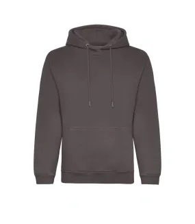 Mens organic hoodie charcoal Awdis