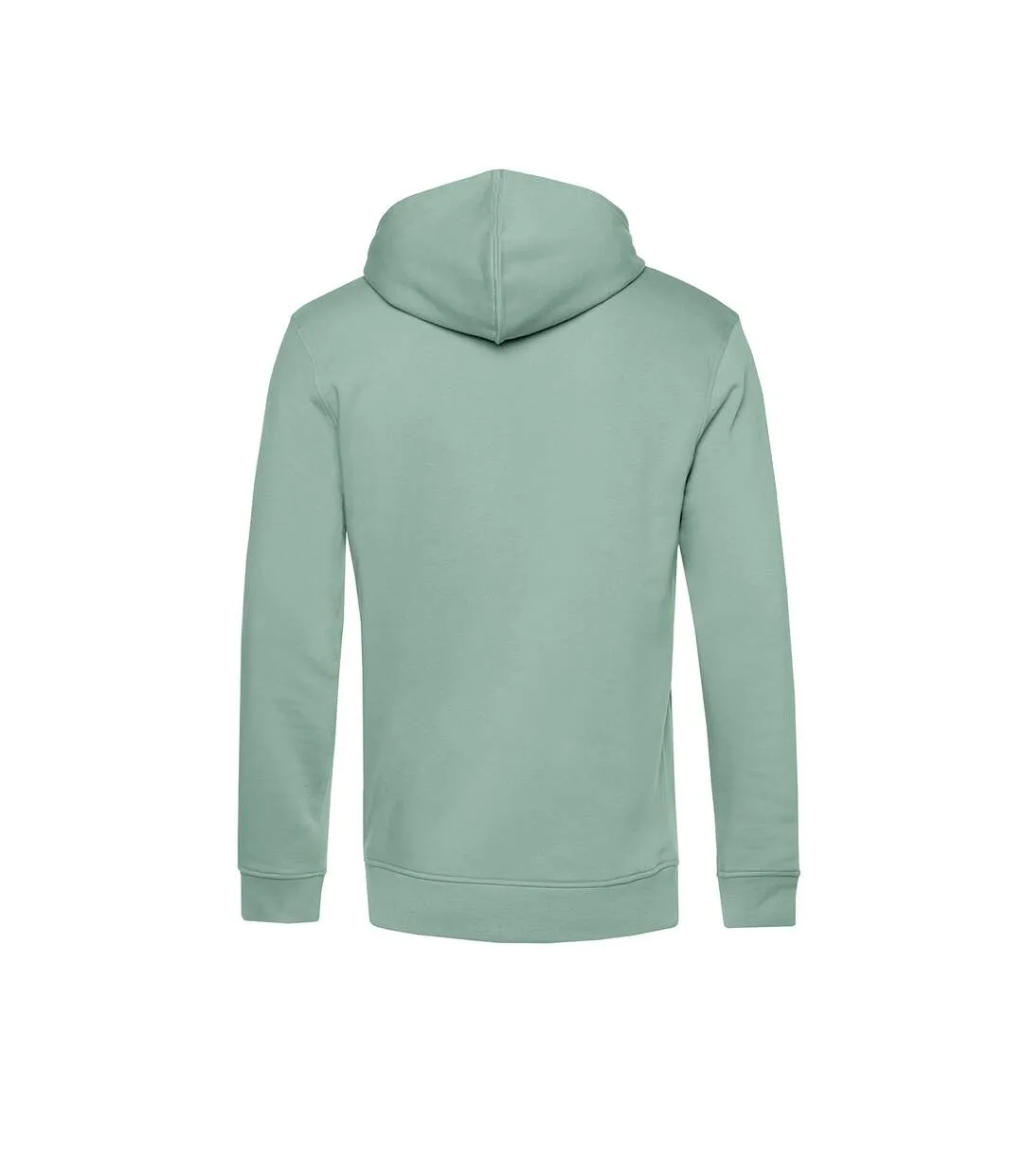 Mens organic hoodie sage green B&C