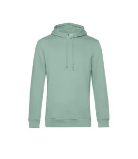 Mens organic hoodie sage green B&C