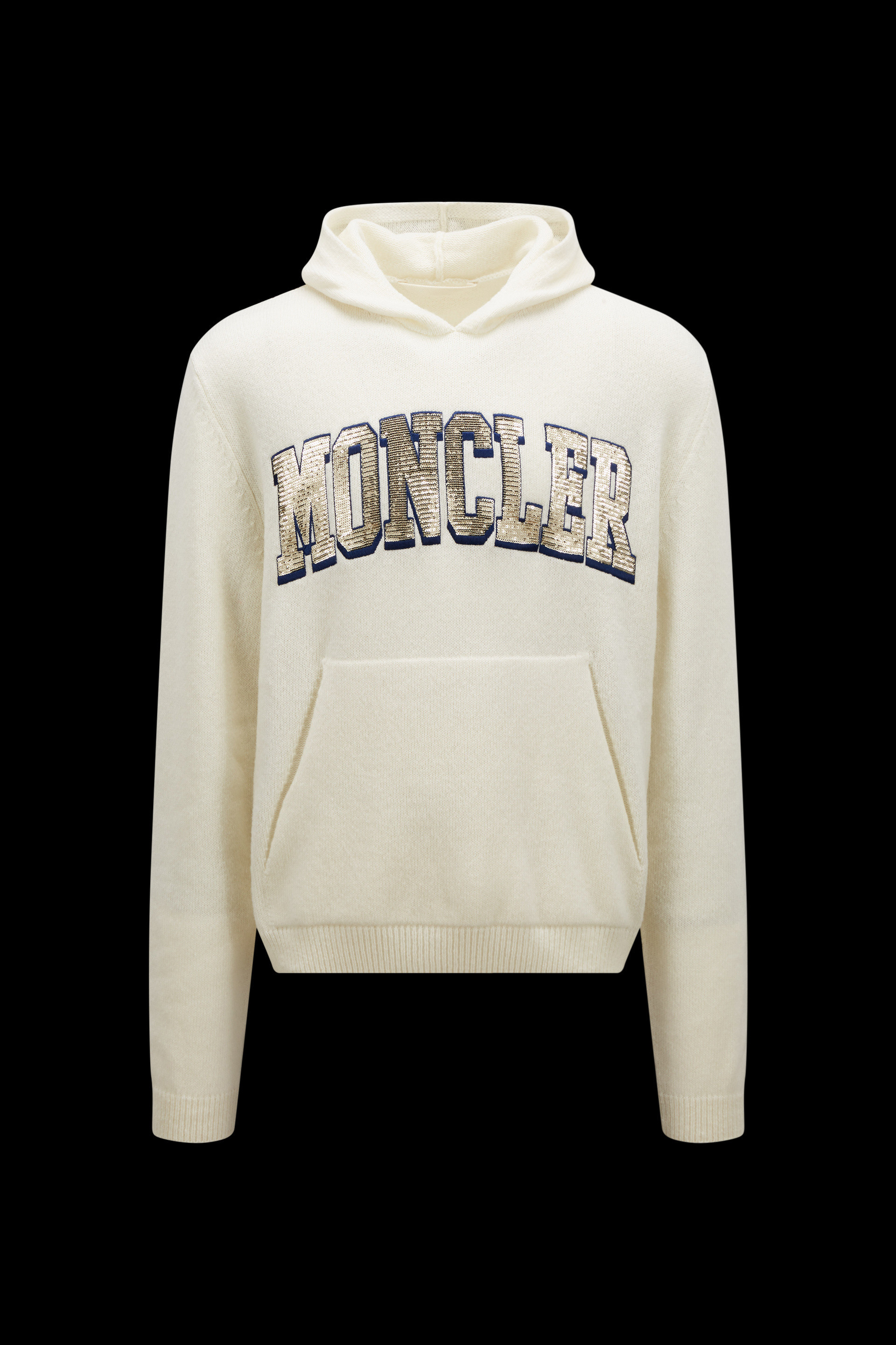 MONCLER  |Sequin-Embroidered Logo Hoodie