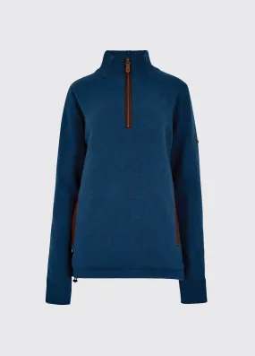 Morrisey Zip Neck Sweater - Peacock Blue