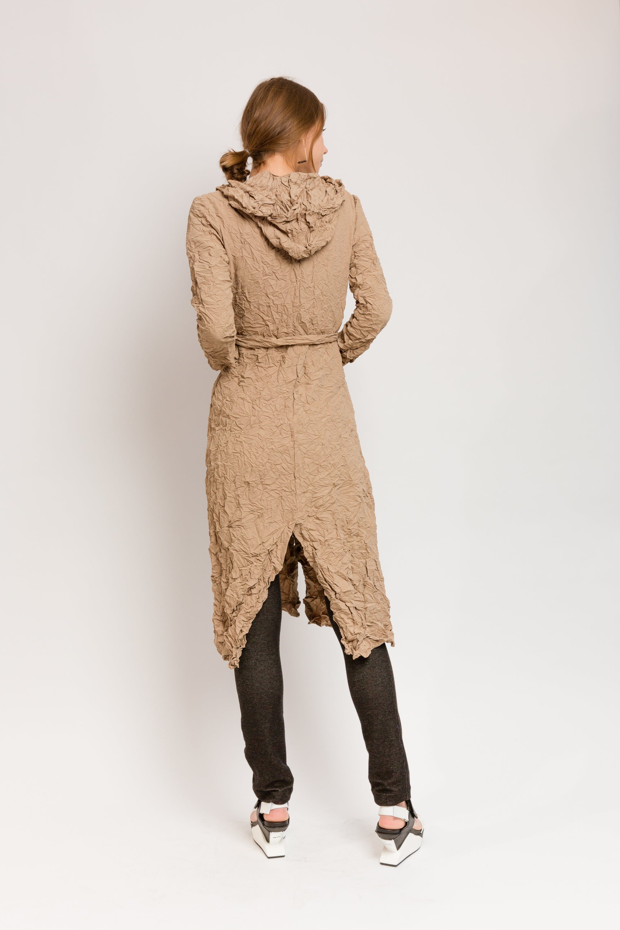 Moth Hooded Trench Coat | Khaki