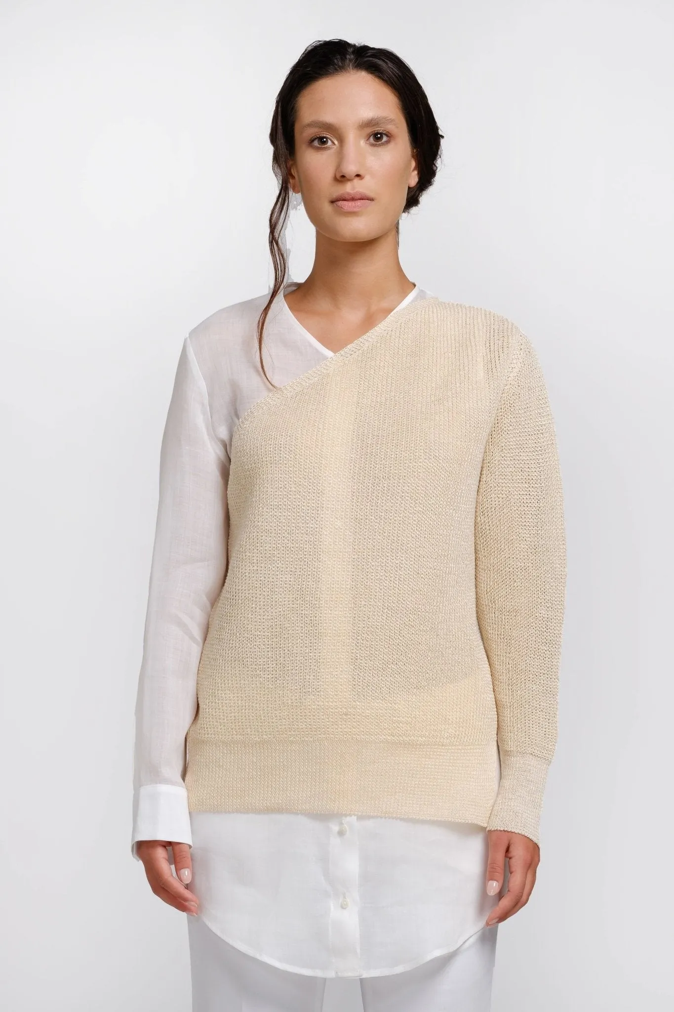 Natural hemp sweater shirt