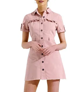 NEW Womens Longline Denim Shirt Dress Ladies Jean Dresses Size 6 8 10 12 14