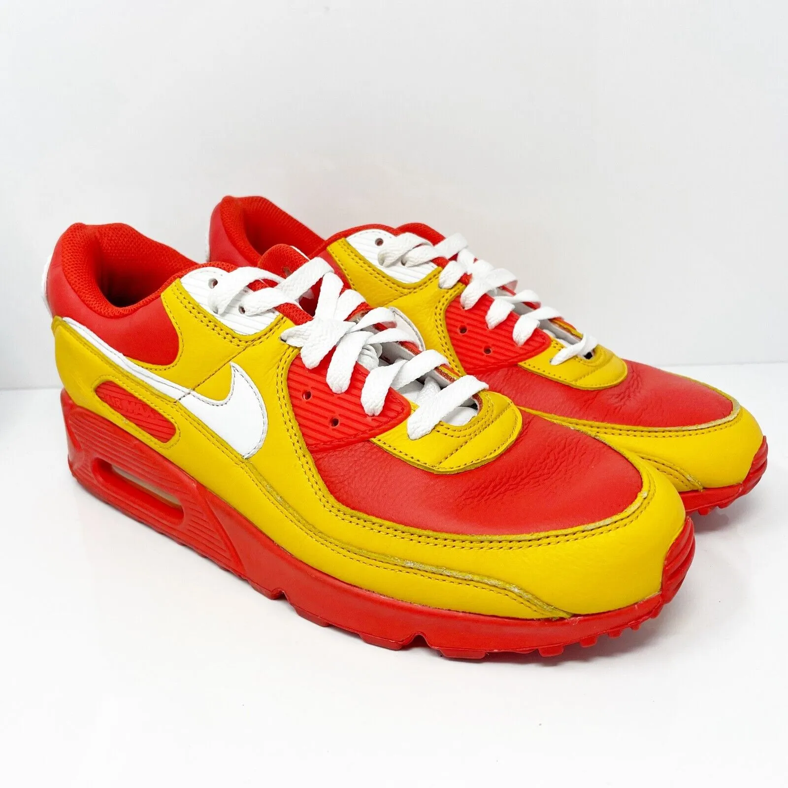 Nike Mens Air Max 90 D07430-900 Red Casual Shoes Sneakers Size 12