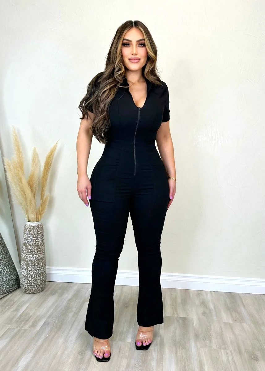 One More Time Jumpsuit Black