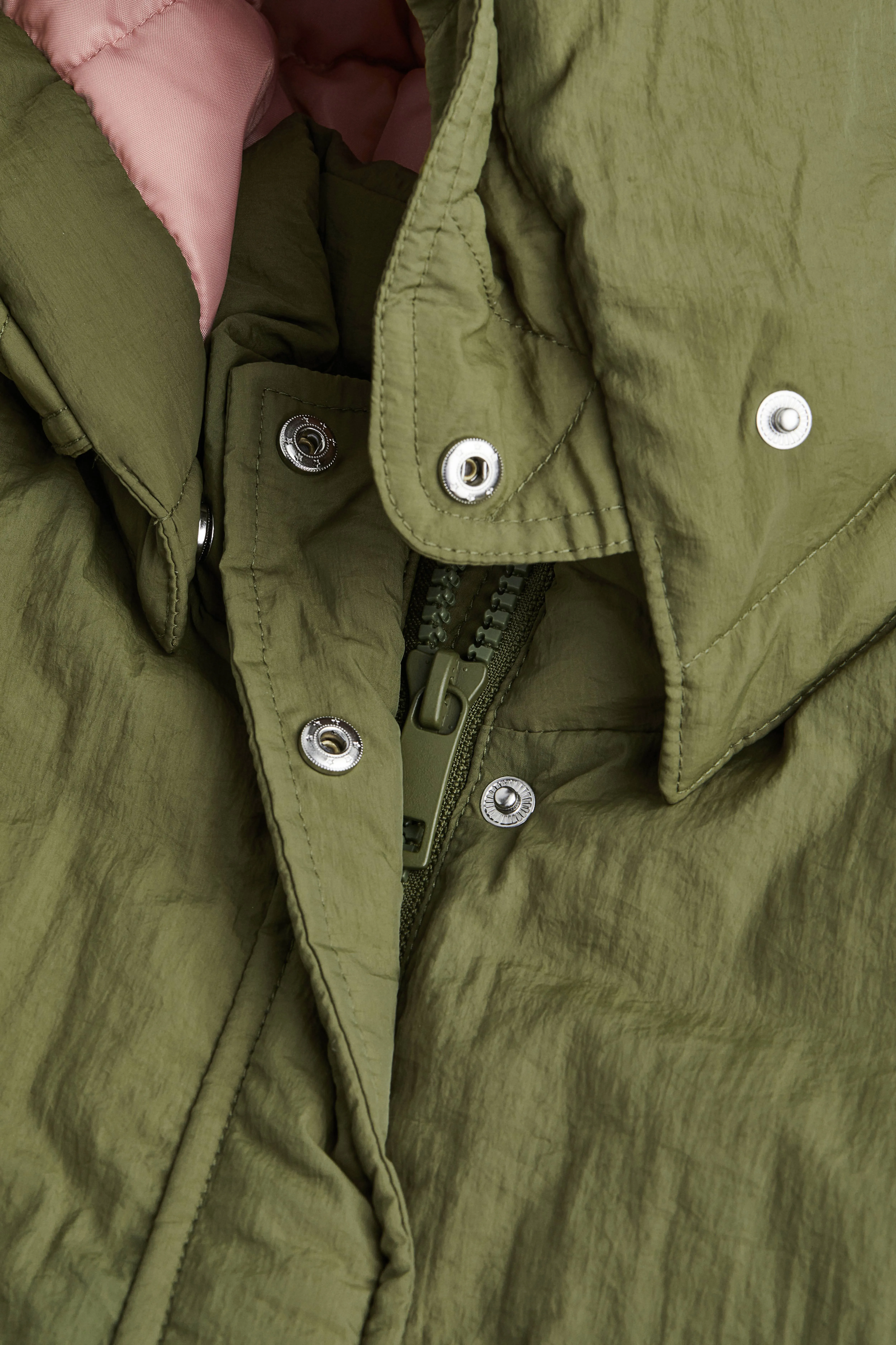 Padded nylon parka - Long sleeve - Dark olive green - Kids | H&M GB