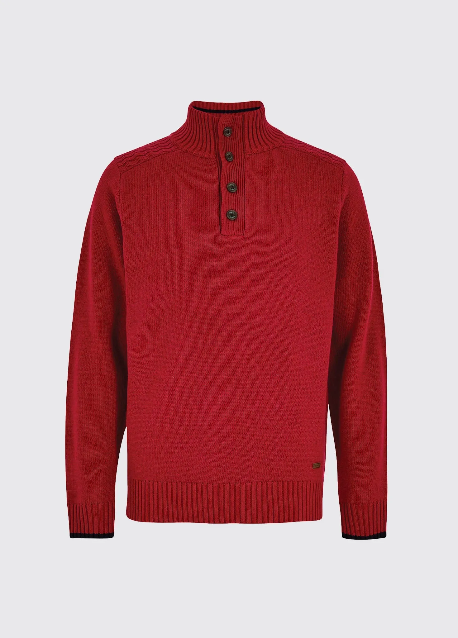 Parkplace Button Neck Sweater - Cardinal