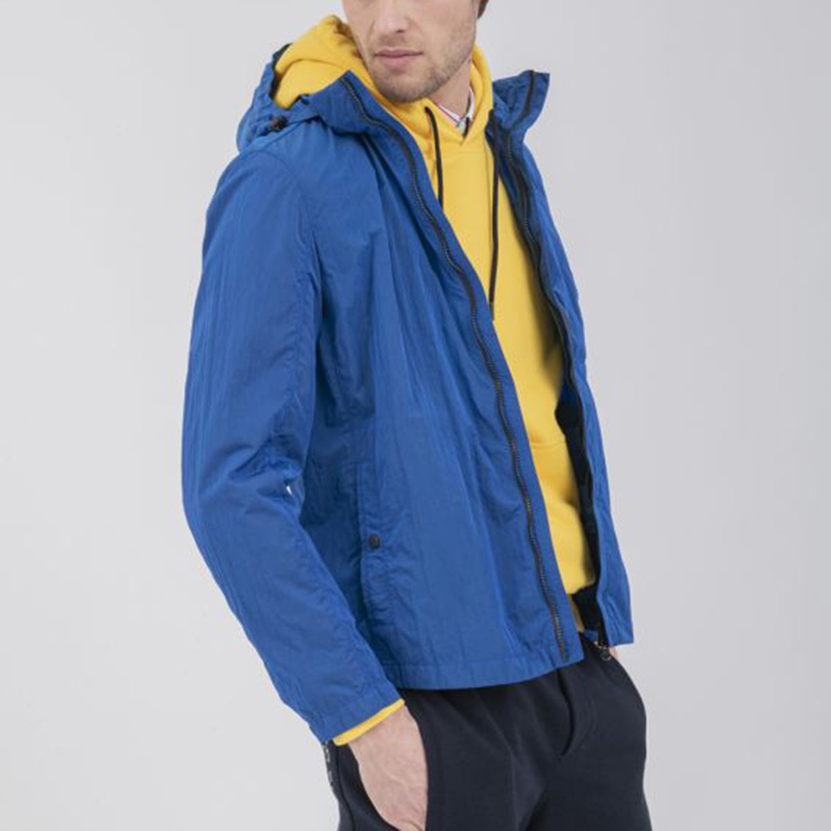 Paul & Shark - Garment Dyed ECONYL Nylon Jacket in Blue