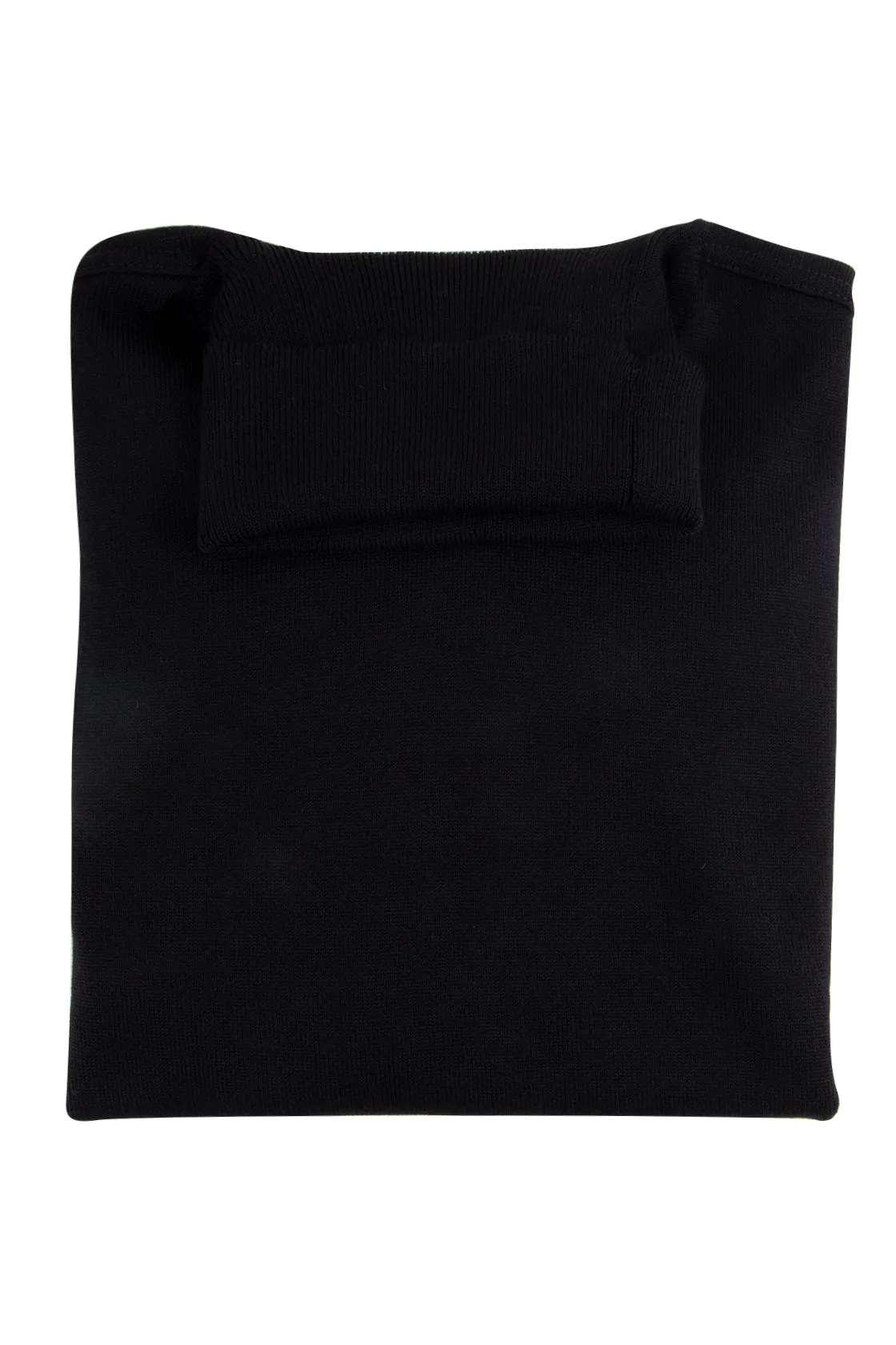 Paul & Shark Merino Wool Roll Neck Sweater Black