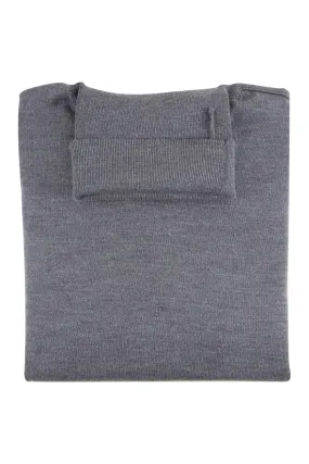 Paul & Shark Merino Wool Roll Neck Sweater Grey