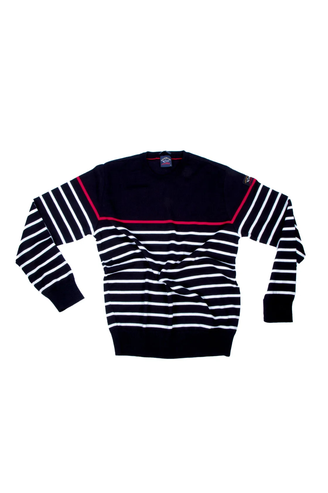 Paul & Shark Merino Wool Stripe Sweater Navy