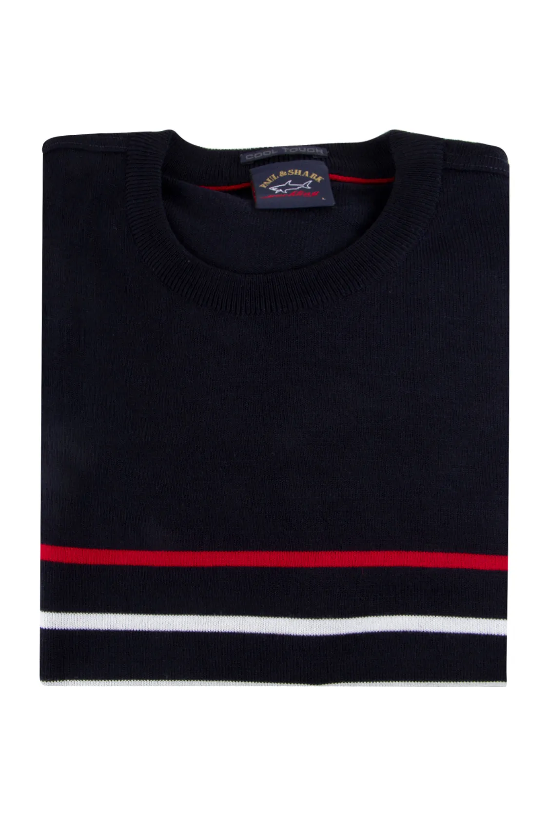 Paul & Shark Merino Wool Stripe Sweater Navy