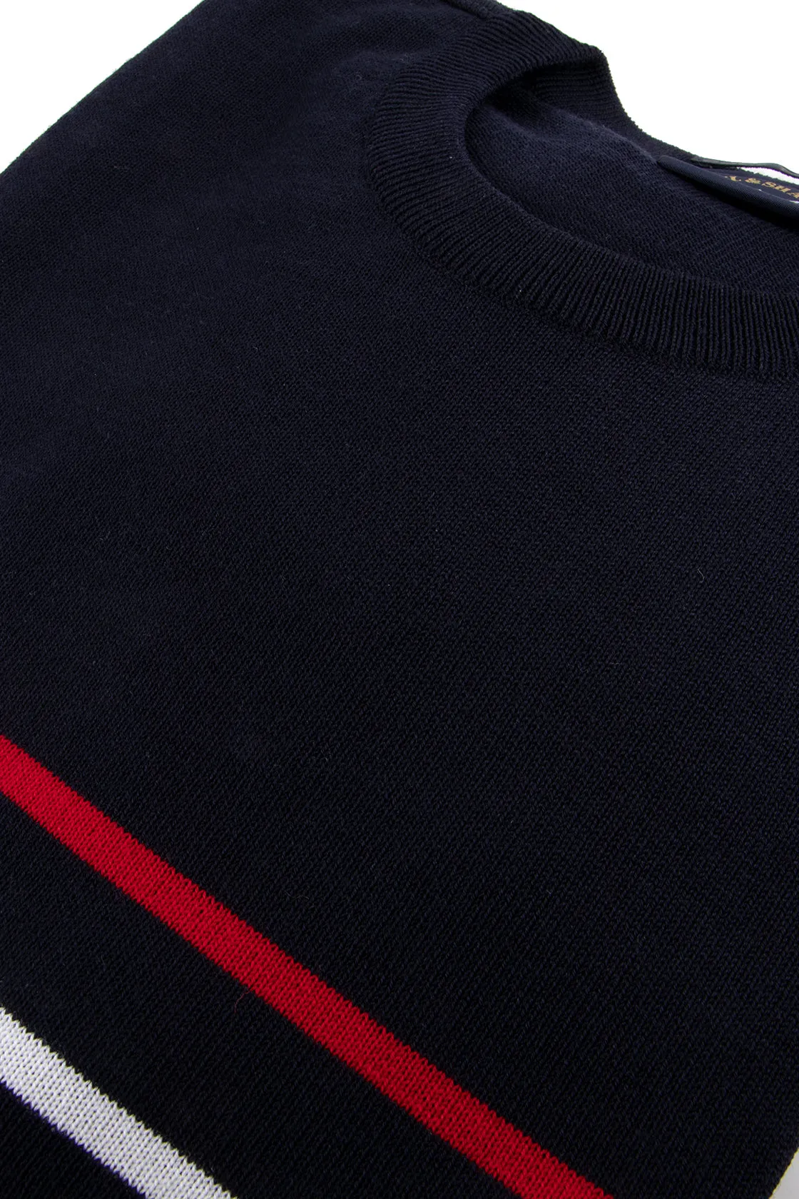 Paul & Shark Merino Wool Stripe Sweater Navy