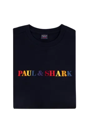 Paul & Shark Rainbow Logo Crew Sweater