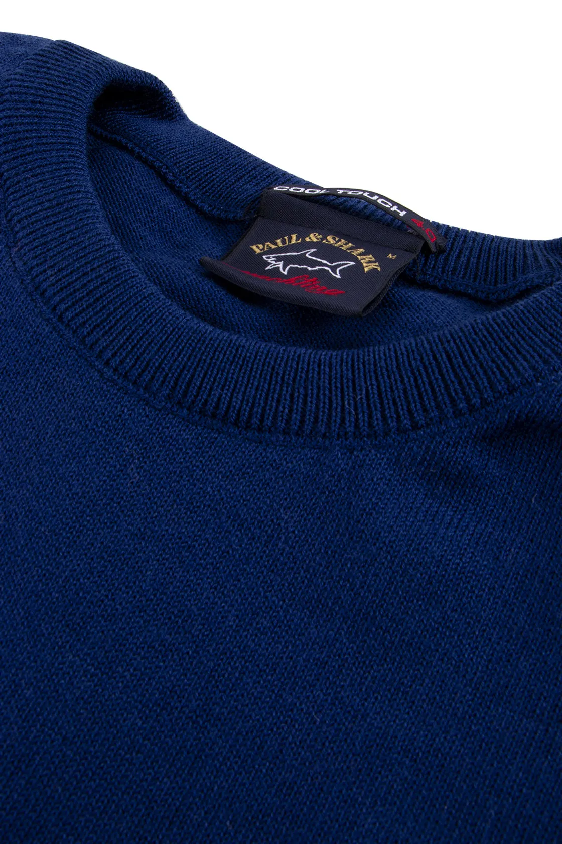 Paul & Shark Wool Crew Sweater Marine