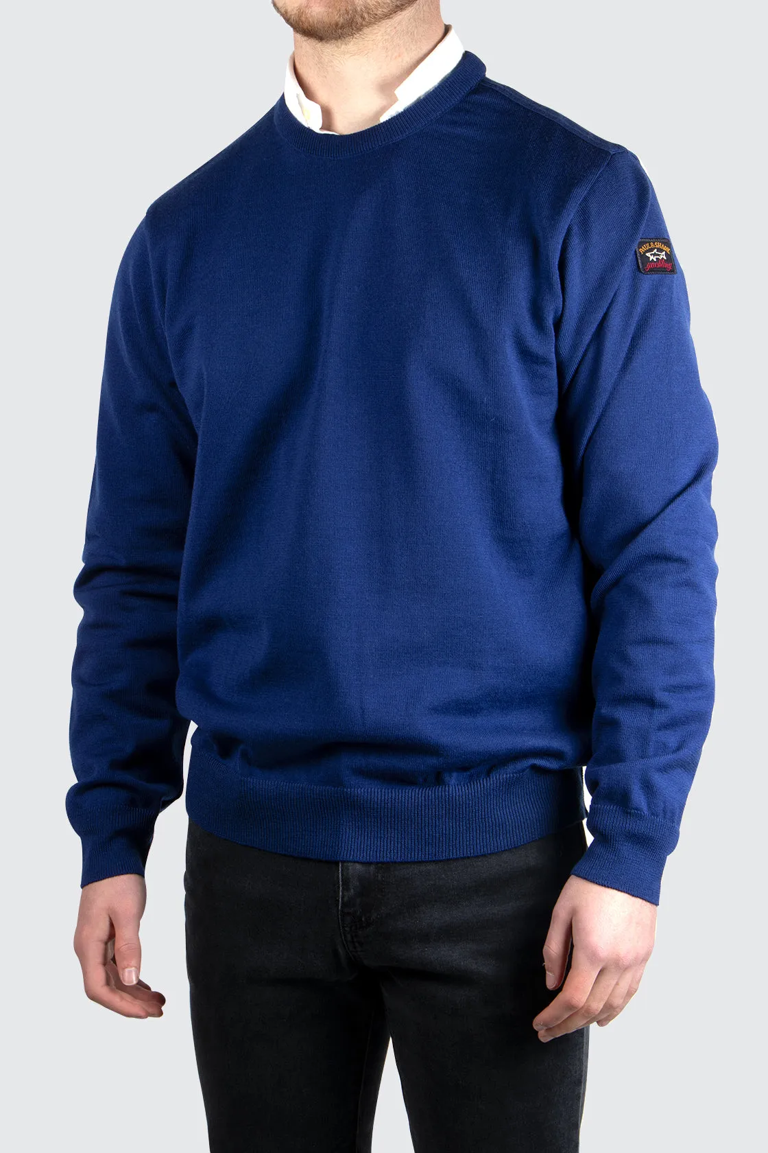 Paul & Shark Wool Crew Sweater Marine