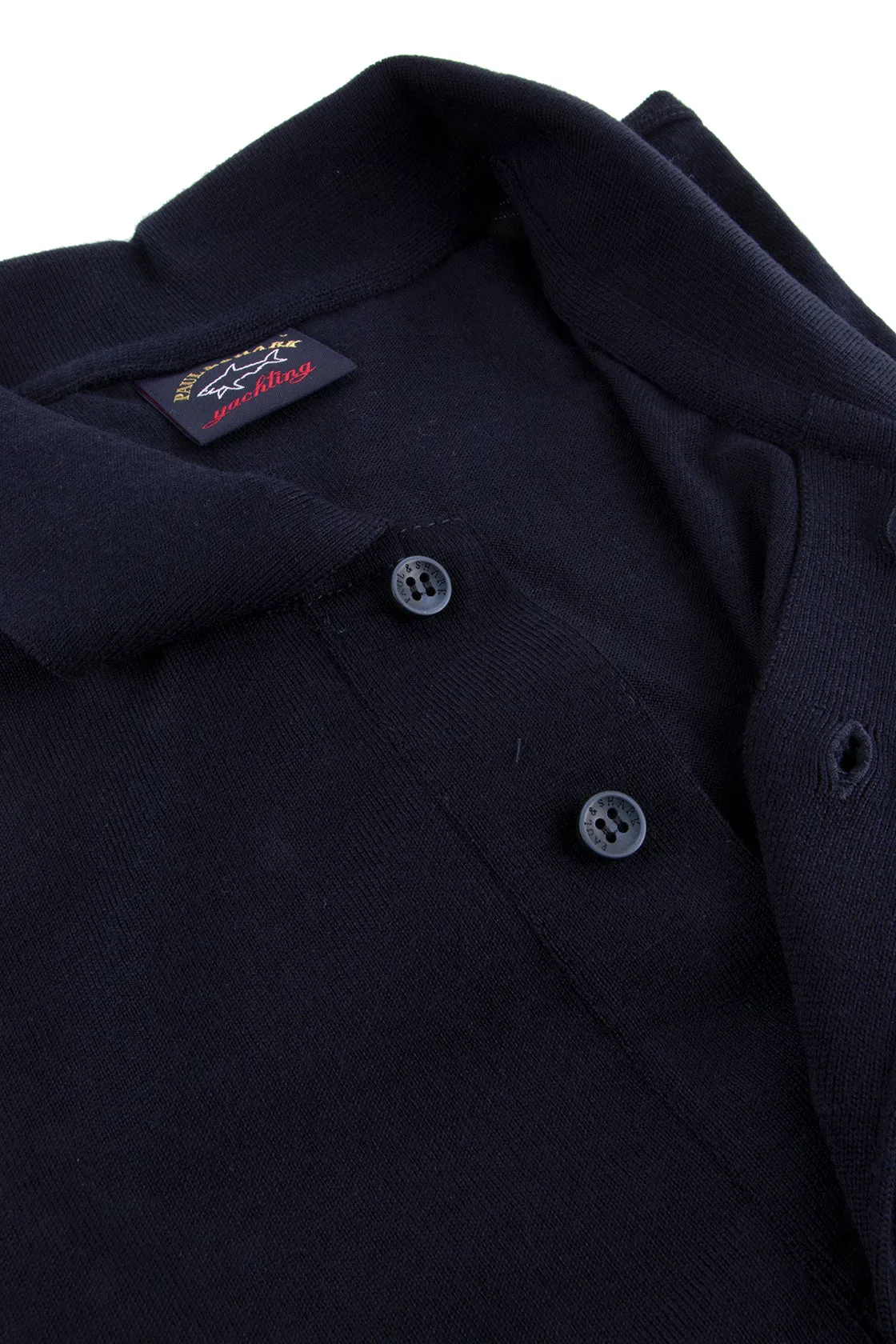 Paul & Shark Wool Polo Sweater Navy