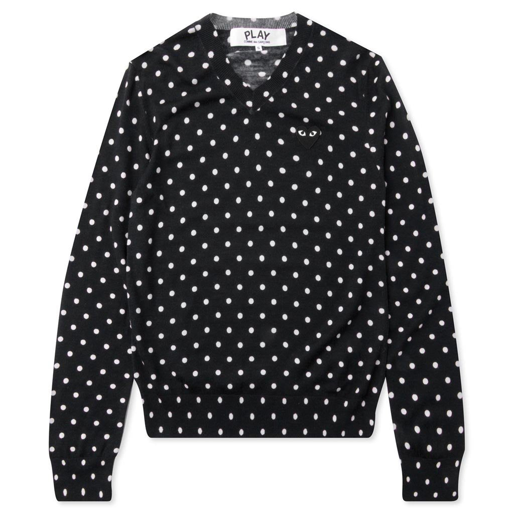 Polka Dot Sweater - Black